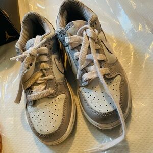 Nike Kids Gray and White Sneakers